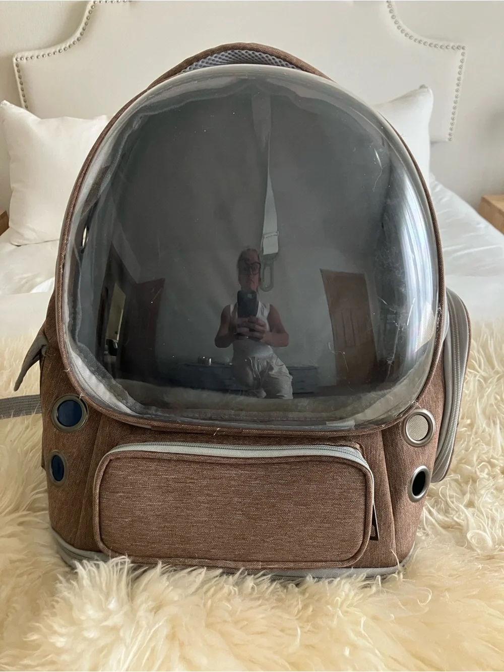 Pet Carrier Backpack with Clear Bubble Window.